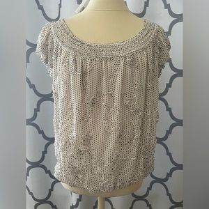 🤍 cute blouse with cap sleeve and elastic waistband 🤍